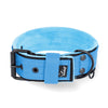 Active Comfort Black Edition Ocean Blue -  Breites, strapazierfähiges Halsband mit Schnalle