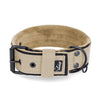 Active Comfort Black Edition Beige -  Breites, strapazierfähiges Halsband mit Schnalle