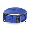Active Comfort Black Edition Blau - Breites, strapazierfähiges Halsband mit Schnalle