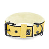 Active Comfort Black Edition Baby Yellow - Breites, strapazierfähiges Halsband mit Schnalle