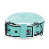 Active Comfort Black Edition Mint - Breites, strapazierfähiges Halsband mit Schnalle
