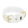 Active Golden White - Breite robuste Halsband mit Schnalle