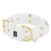 Grip Golden White - Breites gepolstertes Halsband mit Handgriff