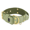 Grip Golden Olive Green - Breites gepolstertes Halsband mit Handgriff