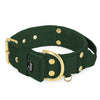 Grip Golden Forest Green - Breites gepolstertes Halsband mit Handgriff