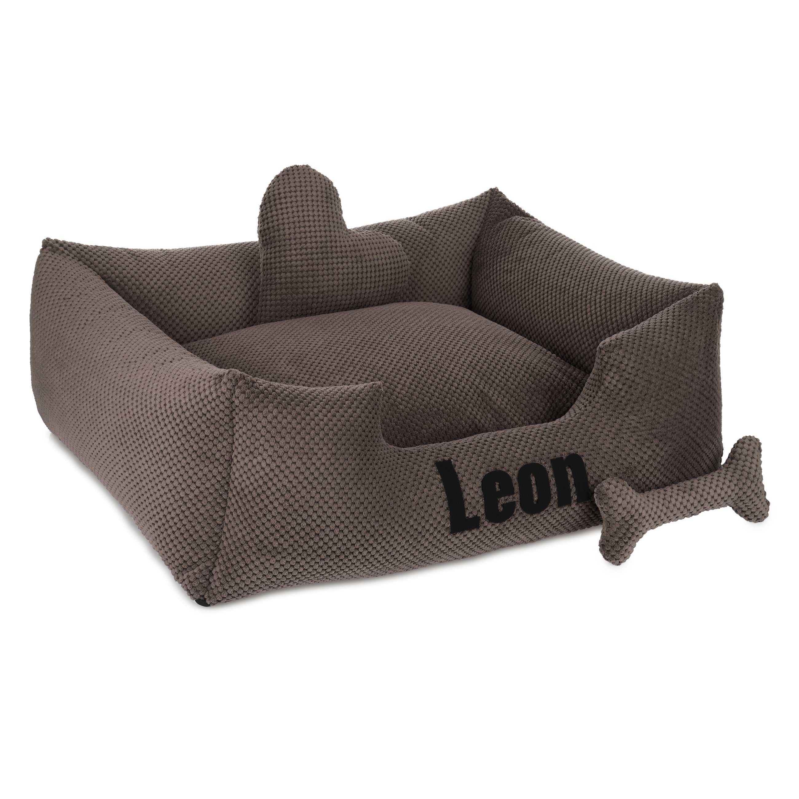 Platinum brown - braunes Hundebett mit Namen