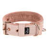 Active Comfort Rose Edition Pastellbeige - Breites, strapazierfähiges Halsband mit Schnalle