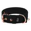Active Comfort Rose Edition Schwarz - Breites, strapazierfähiges Halsband mit Schnalle
