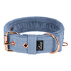 Active Comfort Rose Edition Pastellblau - Breites, strapazierfähiges Halsband mit Schnalle