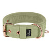 Active Comfort Rose Edition Olive Green - Breites, strapazierfähiges Halsband mit Schnalle