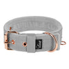 Active Comfort Rose Edition Grey -  Breites, strapazierfähiges Halsband mit Schnalle