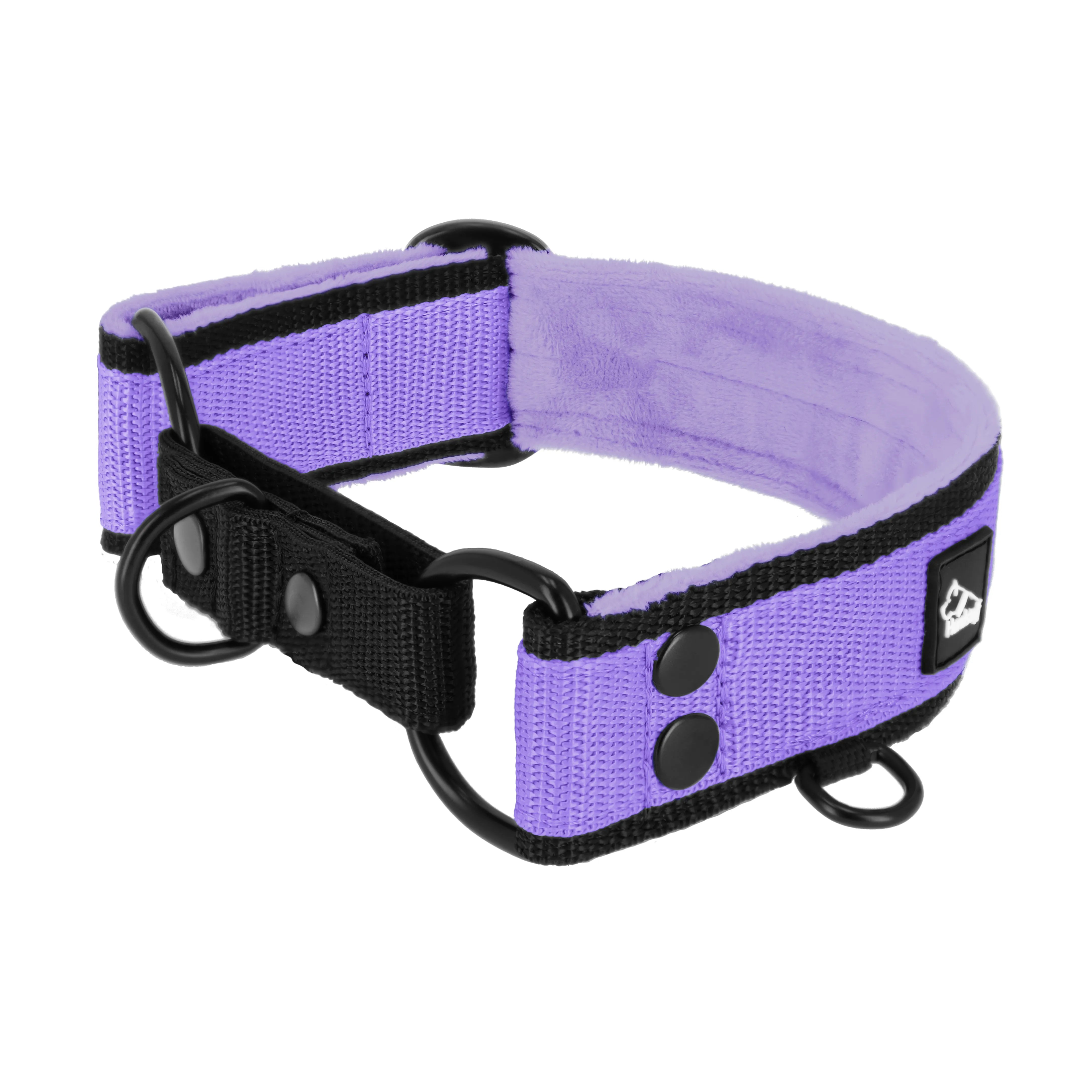 Martingale Black Edition Baby Purple - Breites, gefüttertes Halsband mit halbem Würgegriff