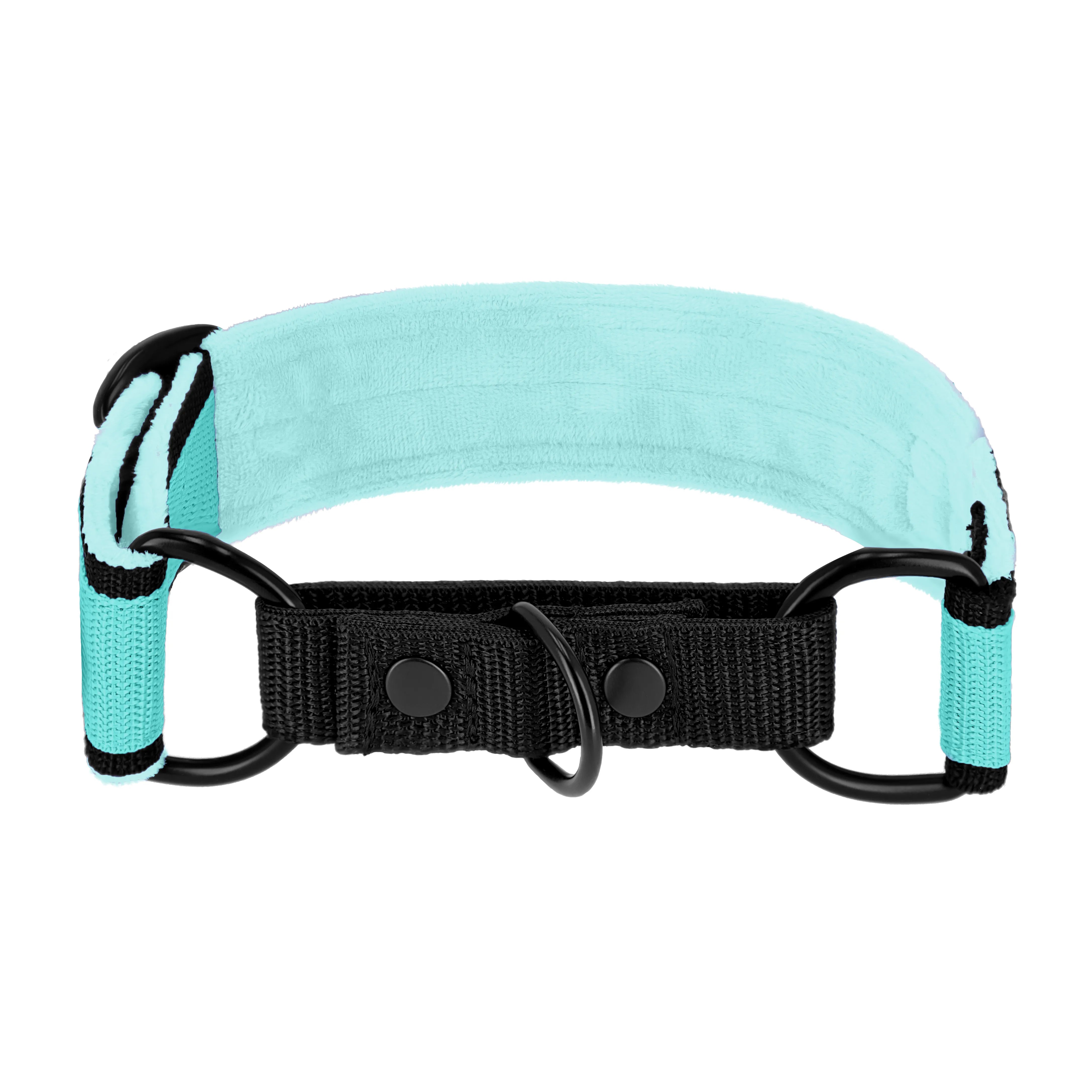 Martingale Black Edition Mint - Breites, gefüttertes Halsband mit halber Würgefunktion