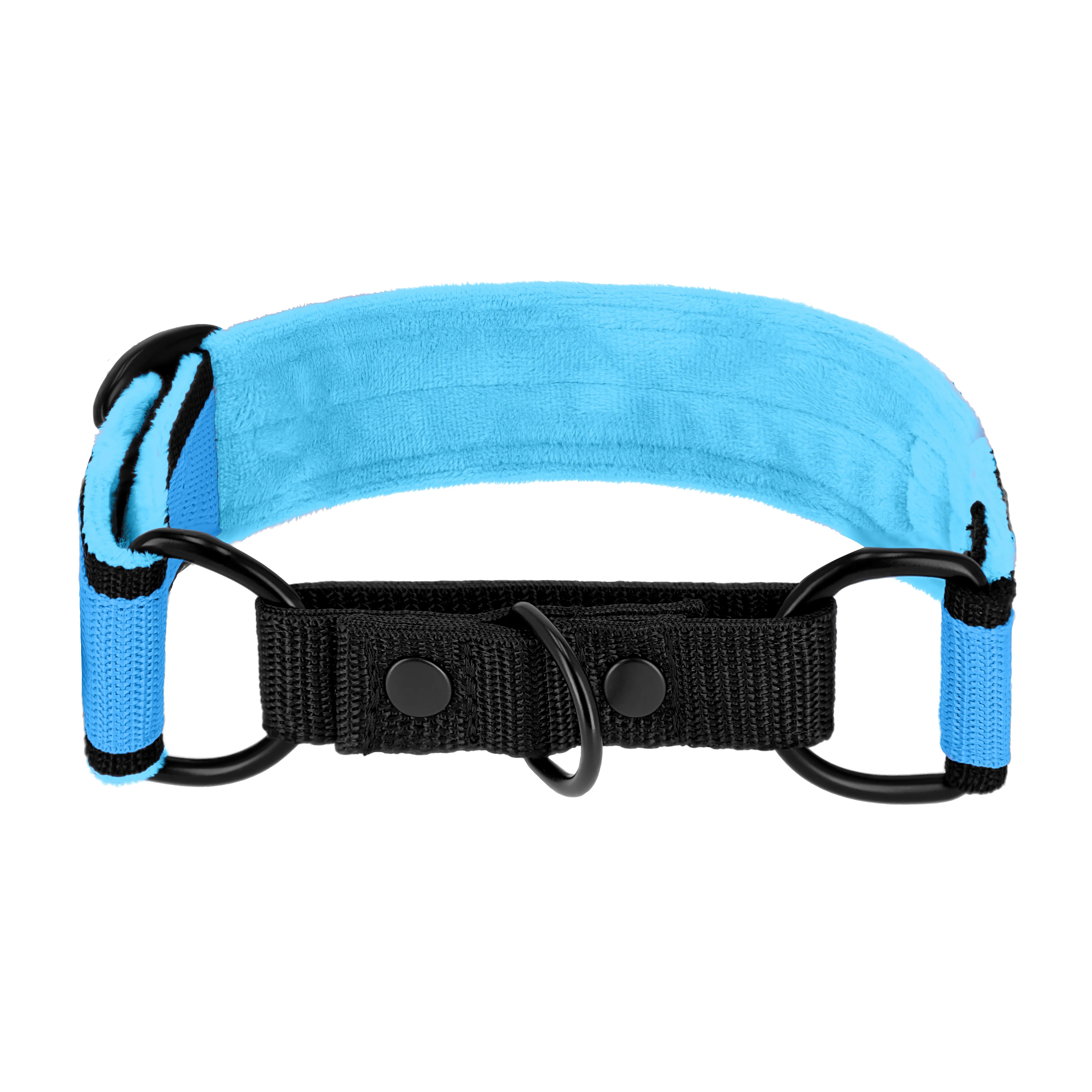 Martingale Black Edition Ocean Blue - Breites, gefüttertes Halbwürgehalsband
