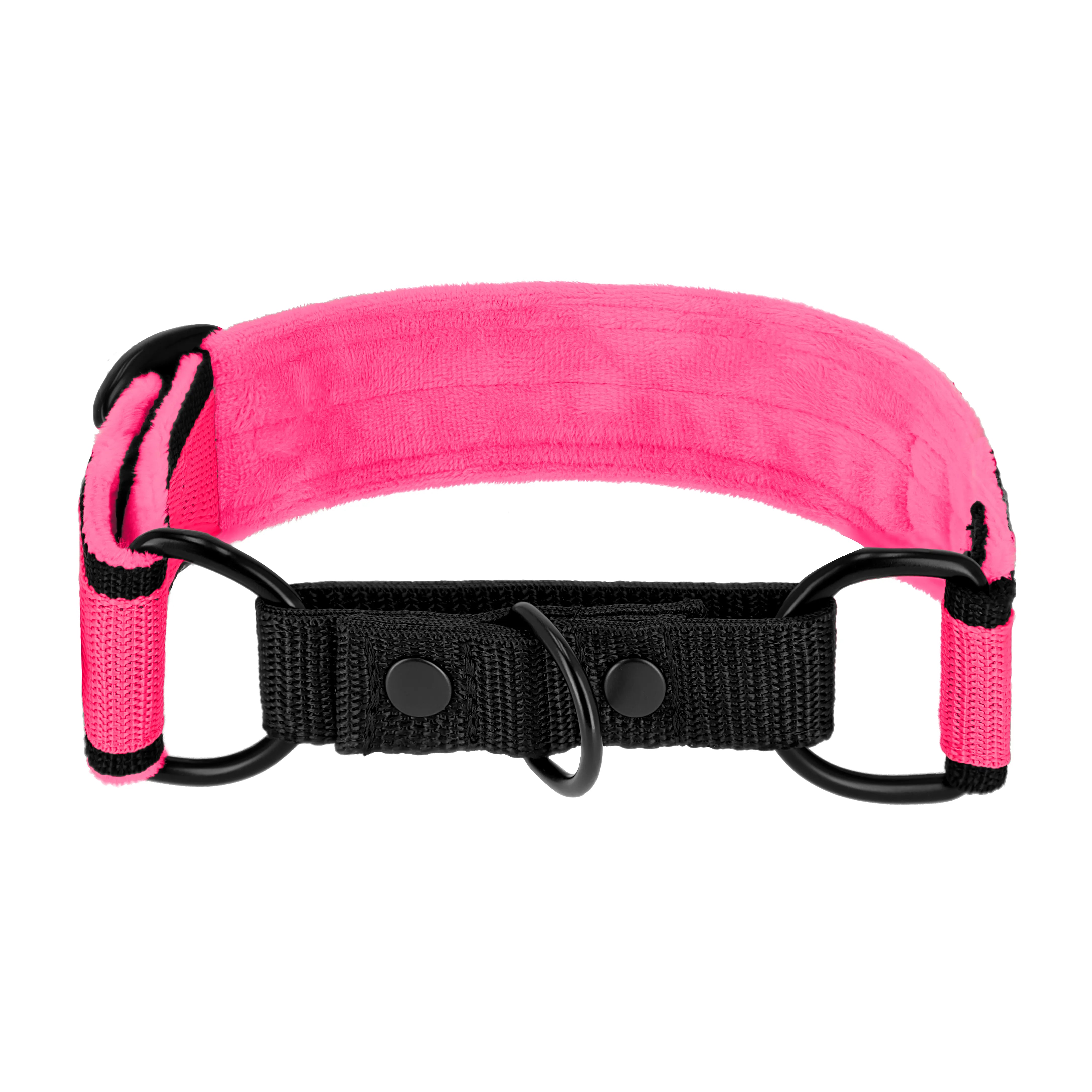Martingale Black Edition Pink - Breites, gefüttertes Halbwürgehalsband