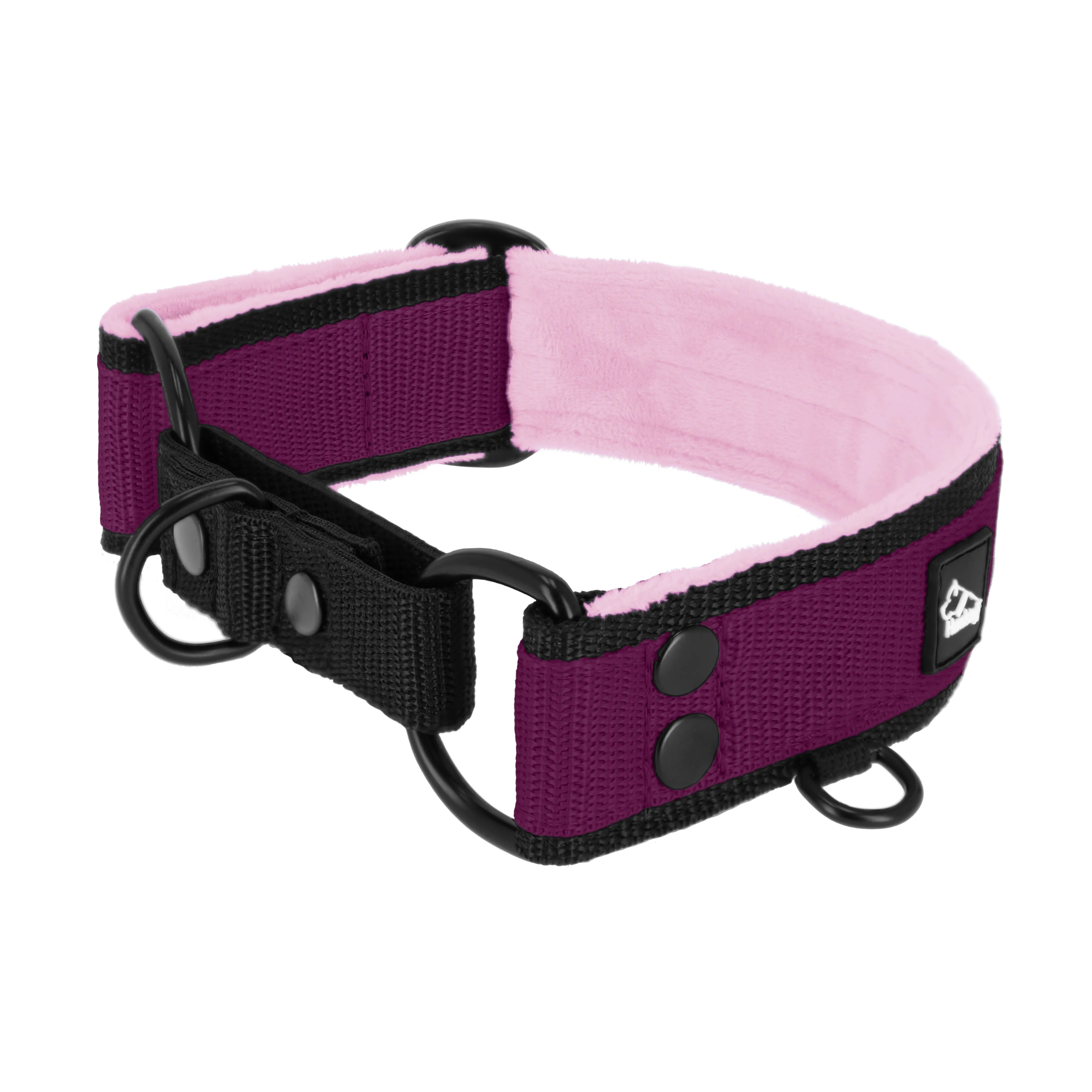 Martingale Black Edition Plum - Breites, gefüttertes Halbwürgehalsband