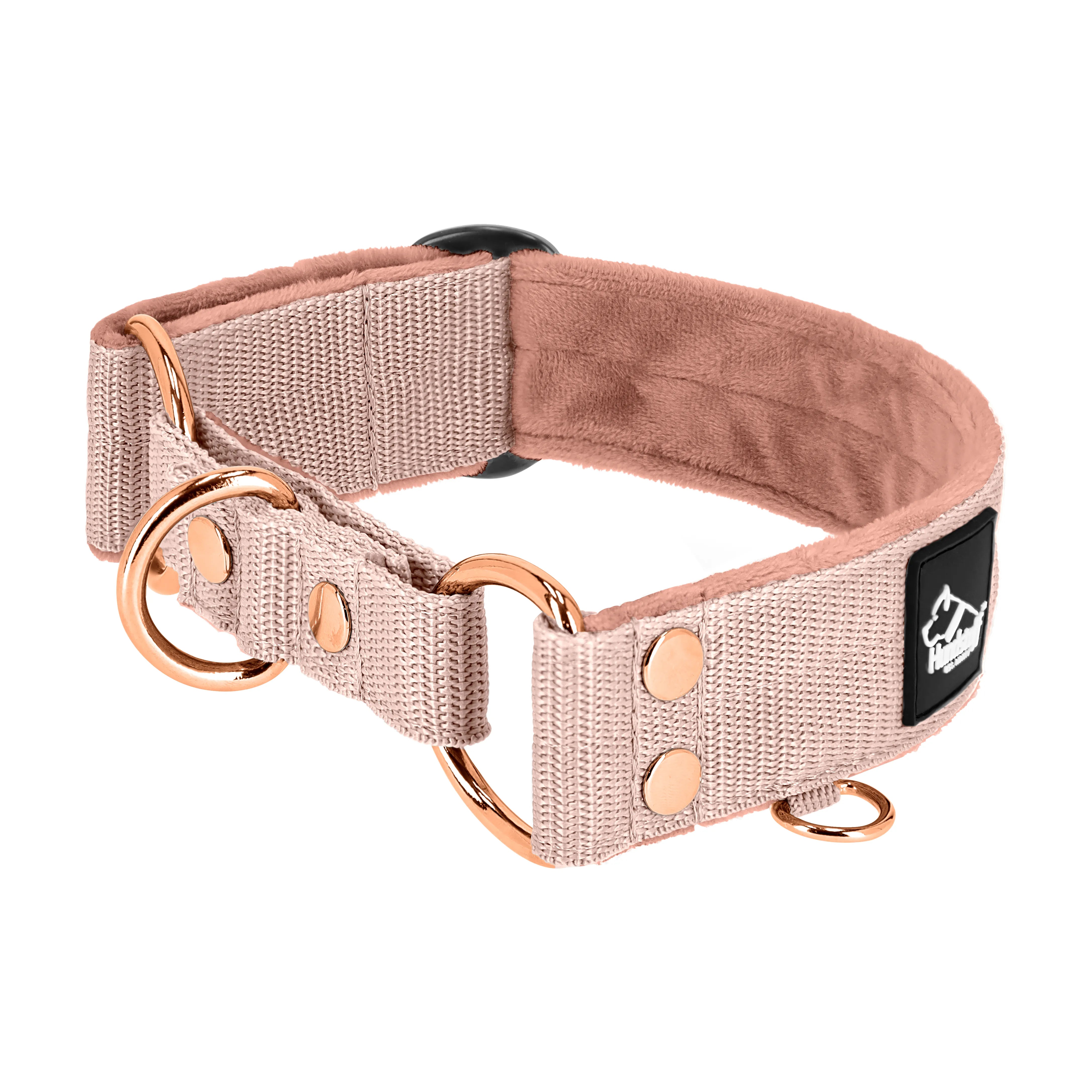 Martingale Rose Edition Pastellbeige - Breites gefüttertes Halbhalsband