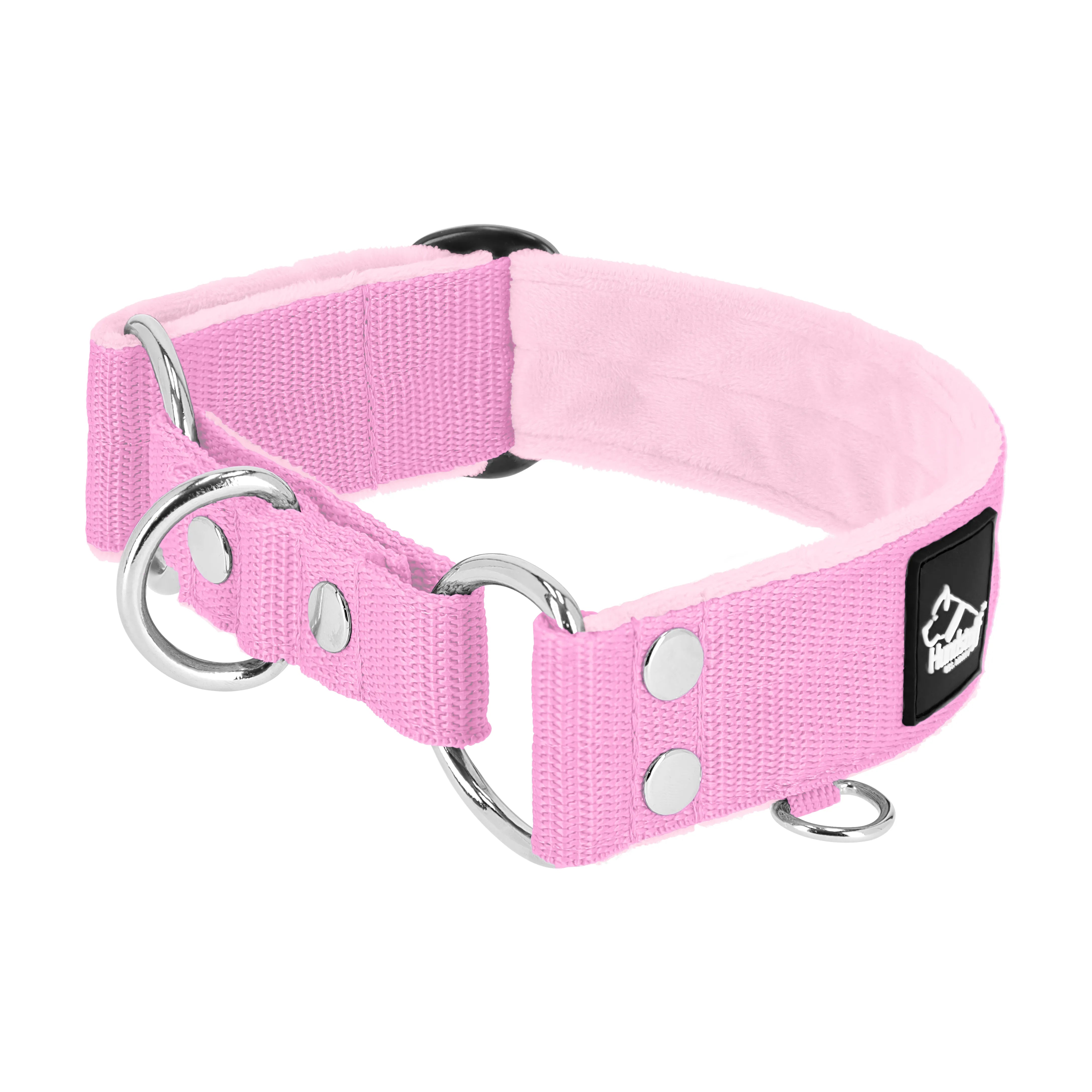 Martingale Baby Pink - Breites gefüttertes Halbhalsband