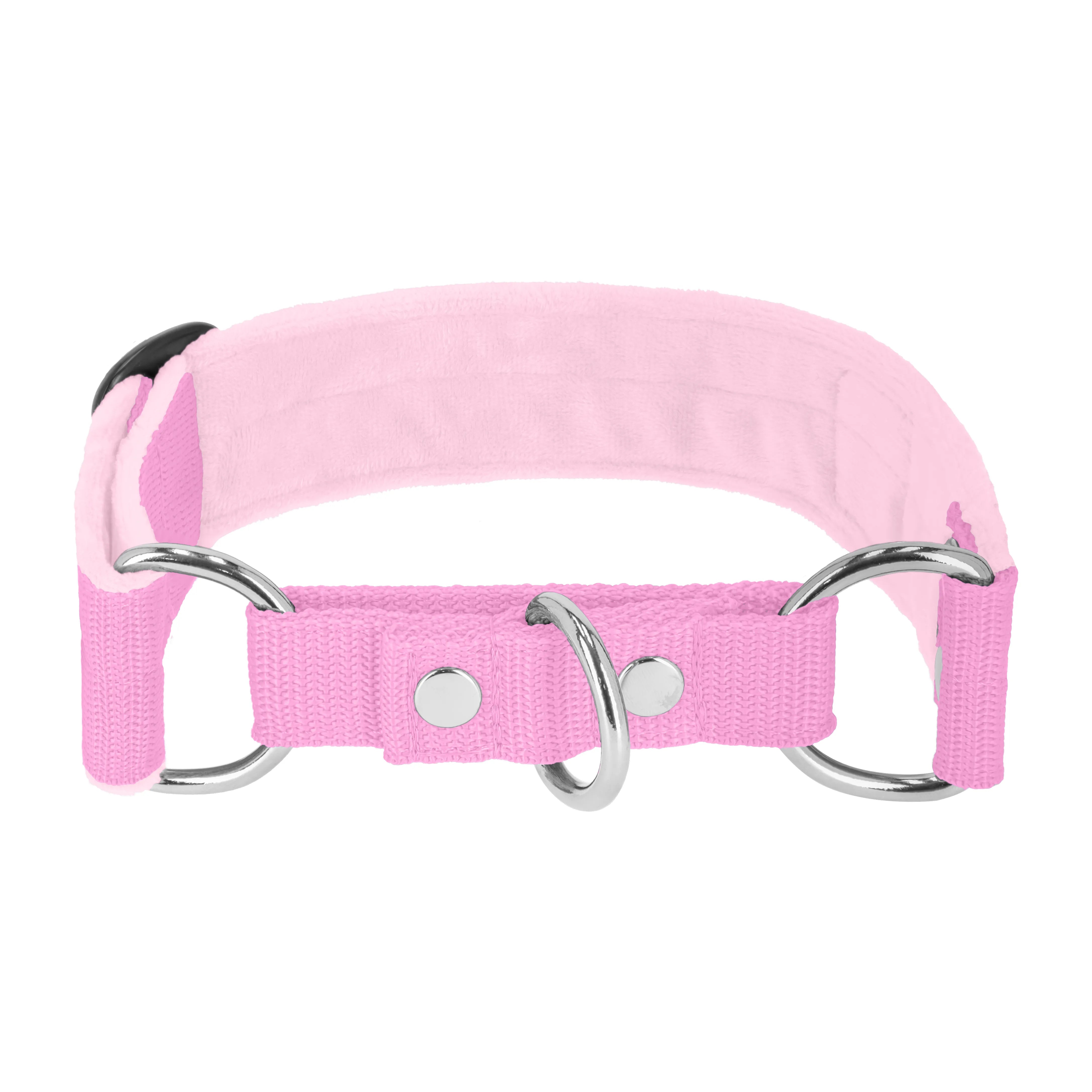 Martingale Baby Pink - Breites gefüttertes Halbhalsband