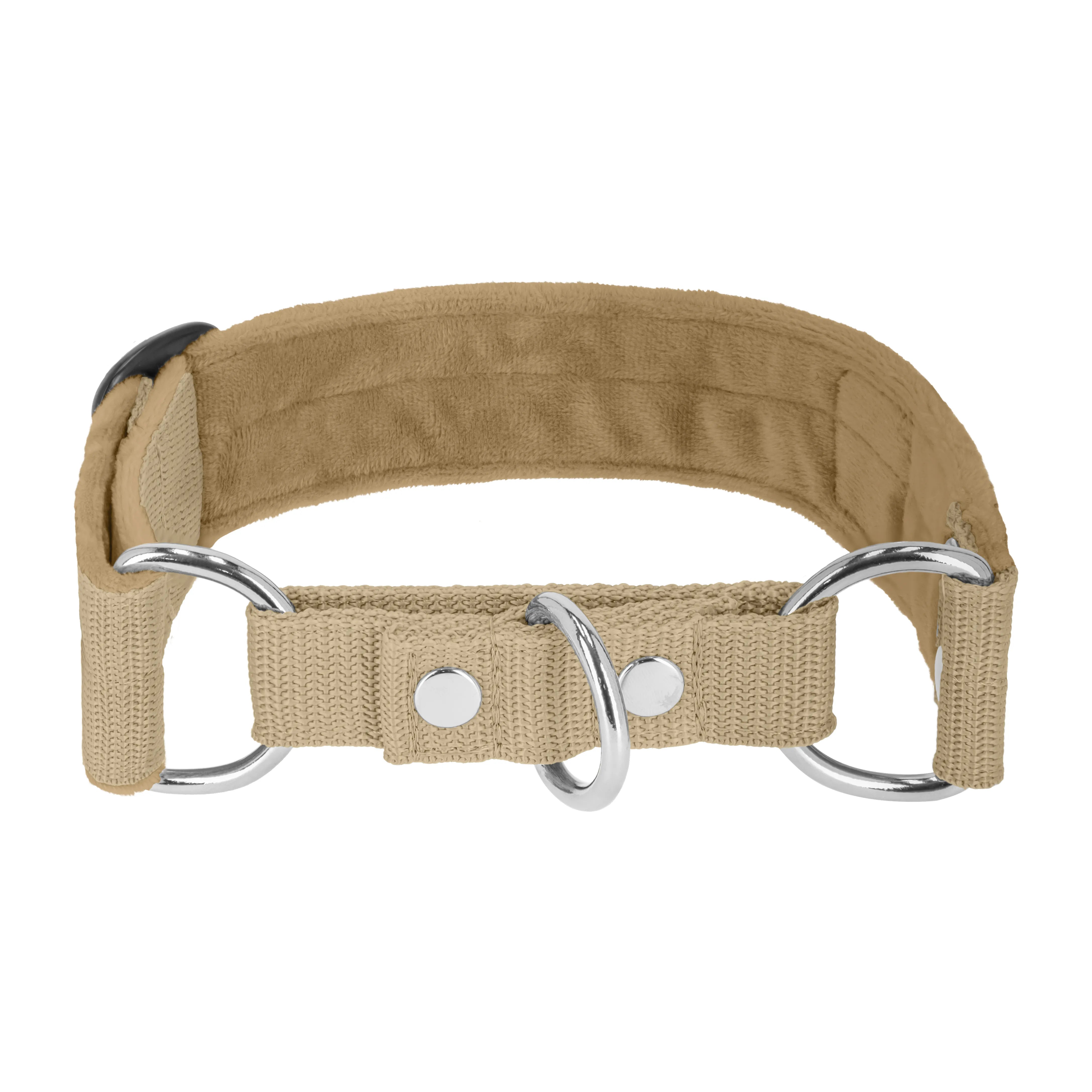 Martingale Beige - Breites, gefüttertes Halbwürgehalsband