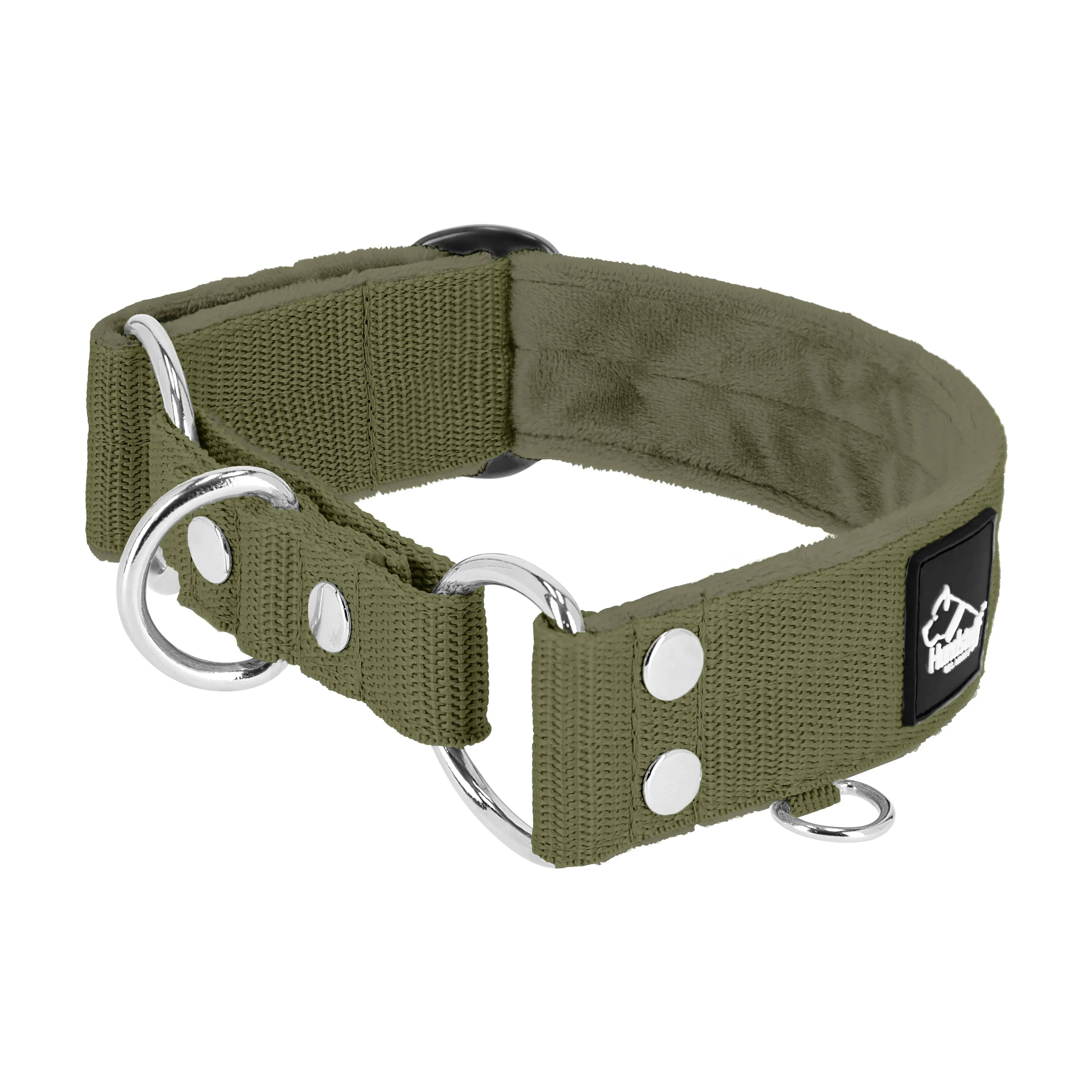 Martingale Khaki - Breites, gefüttertes Halbwürgehalsband