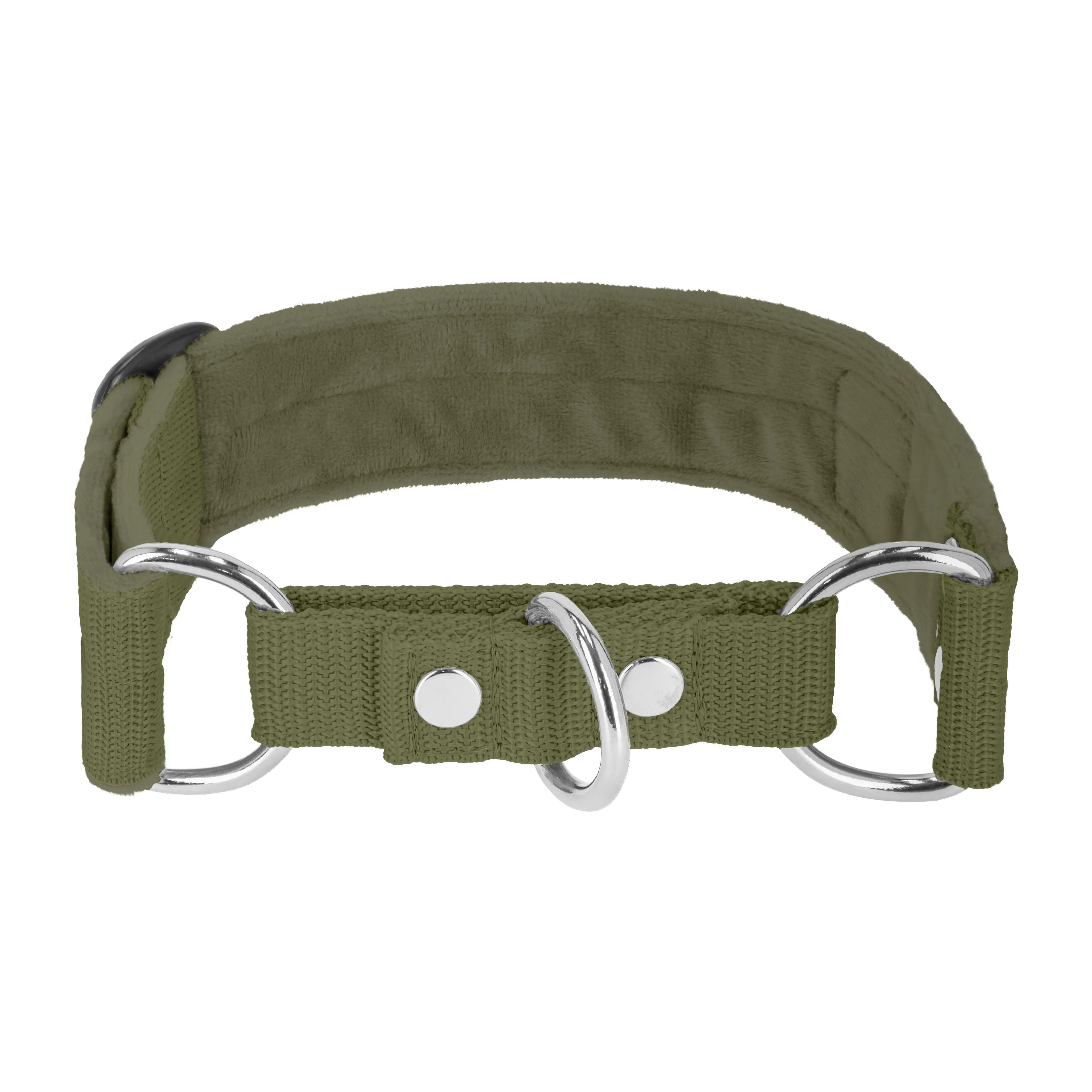 Martingale Khaki - Breites, gefüttertes Halbwürgehalsband