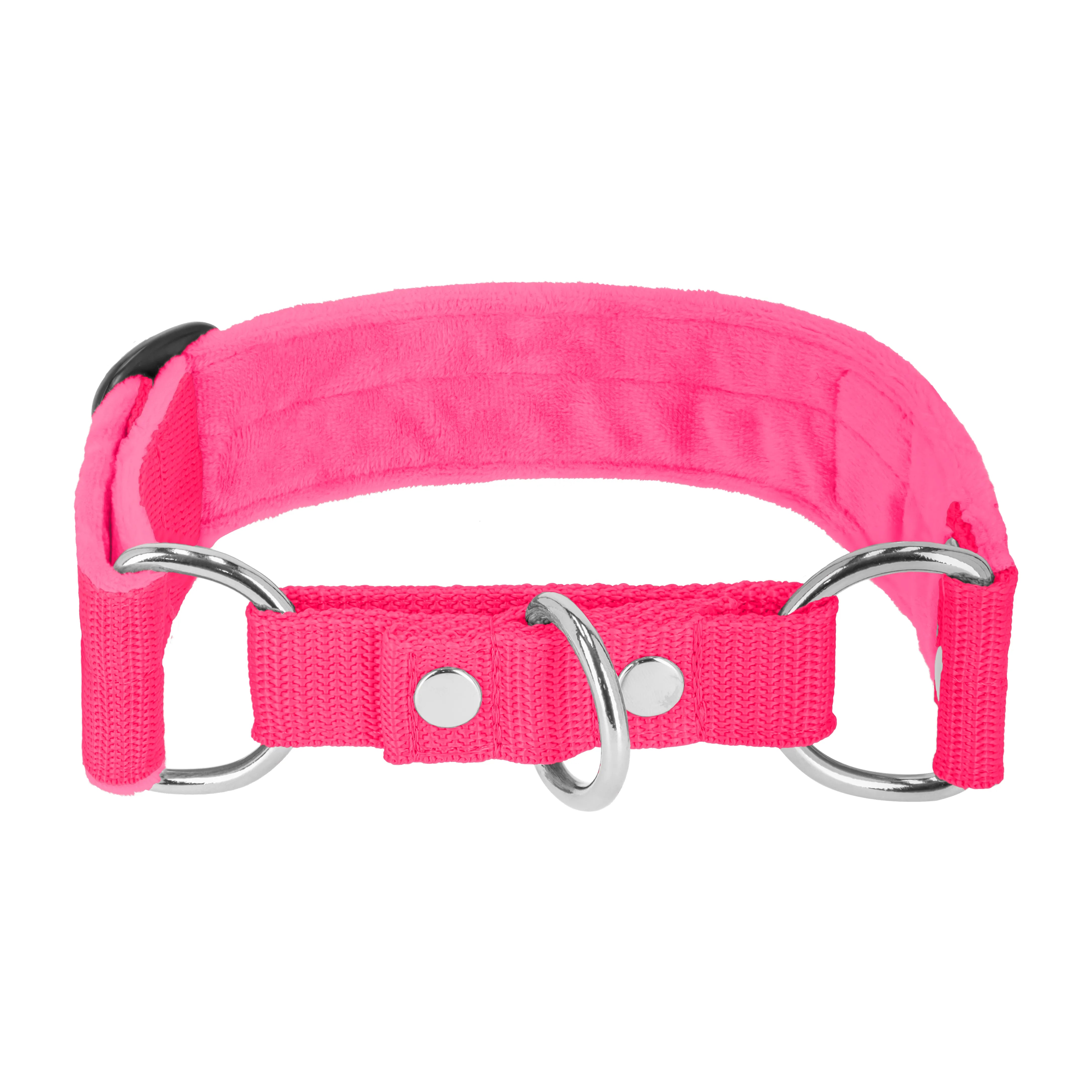 Martingale Pink - Breites, gefüttertes Halbwürgehalsband