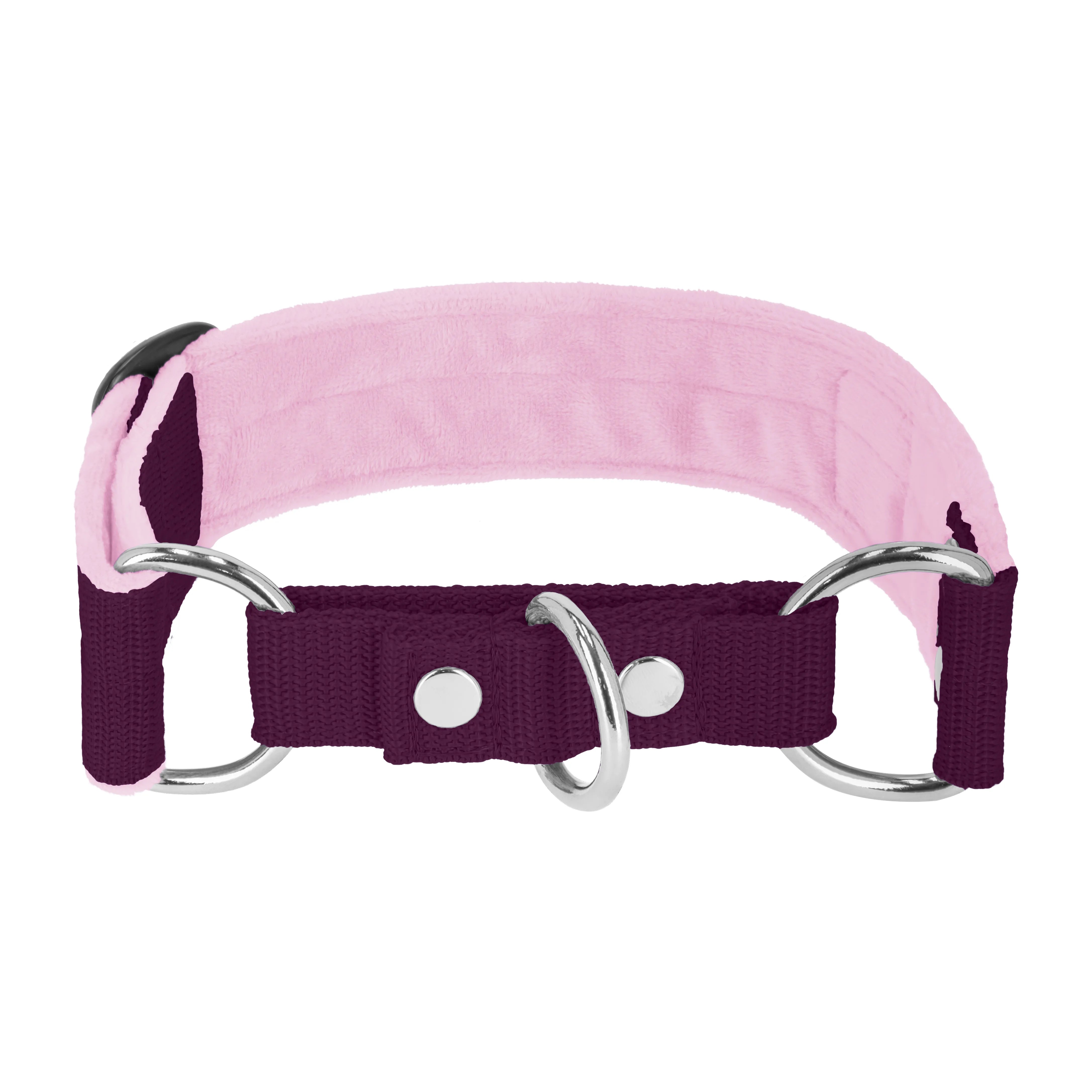 Martingale Plum - Breites, gefüttertes Halbwürgehalsband