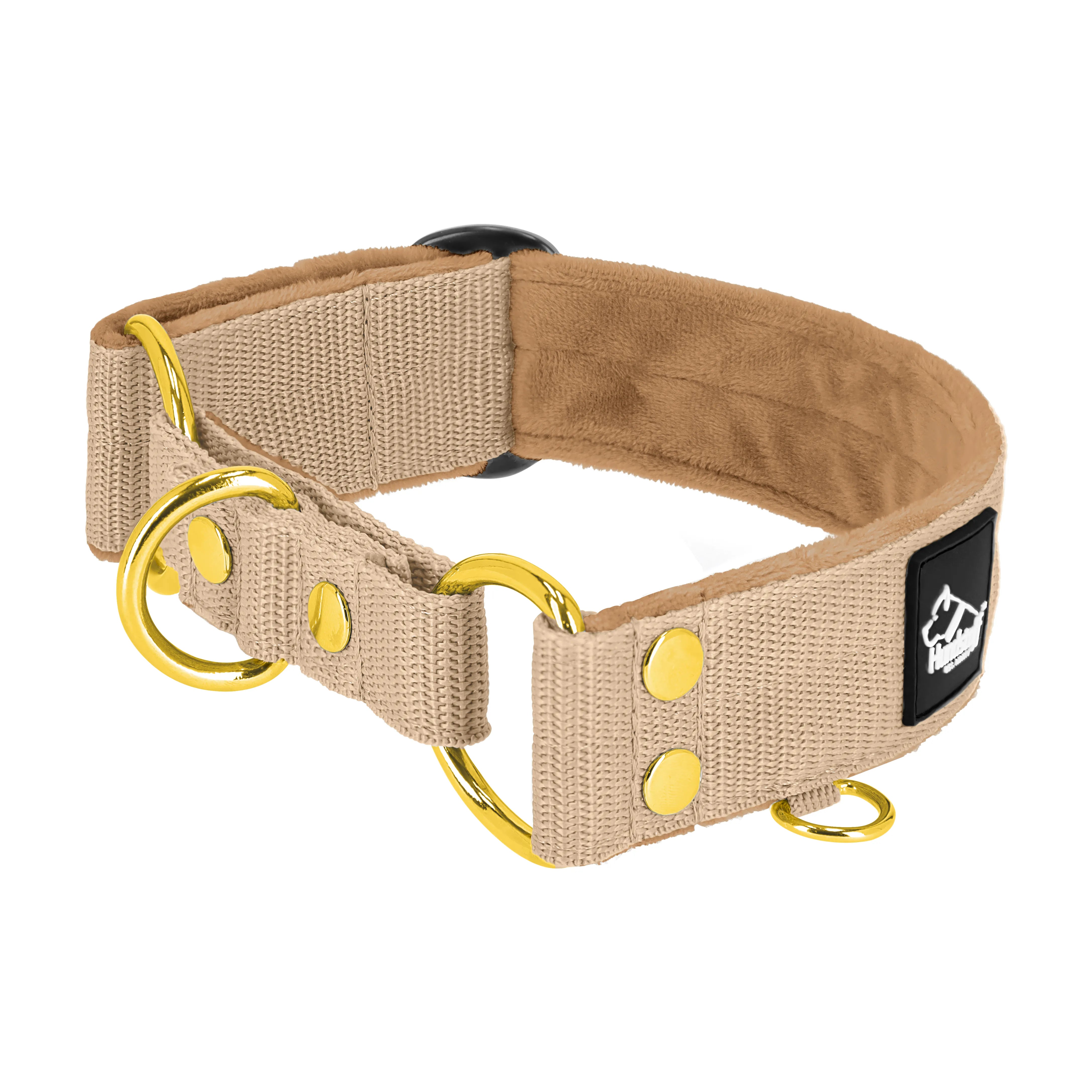 Martingale Golden Beige - Breites, gefüttertes Halbwürgehalsband