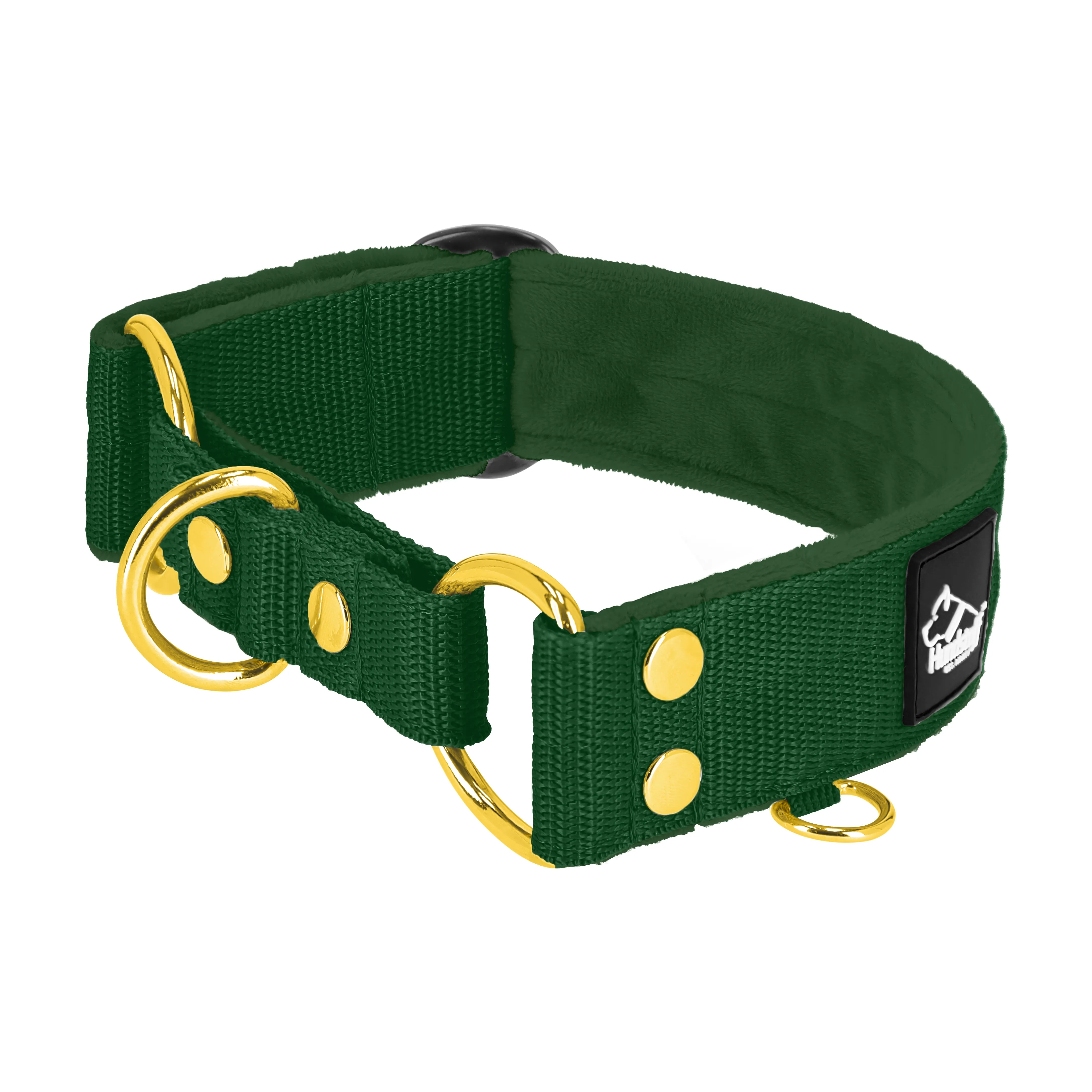 Martingale Golden Forest Green - Breites, gefüttertes Halbwürgehalsband