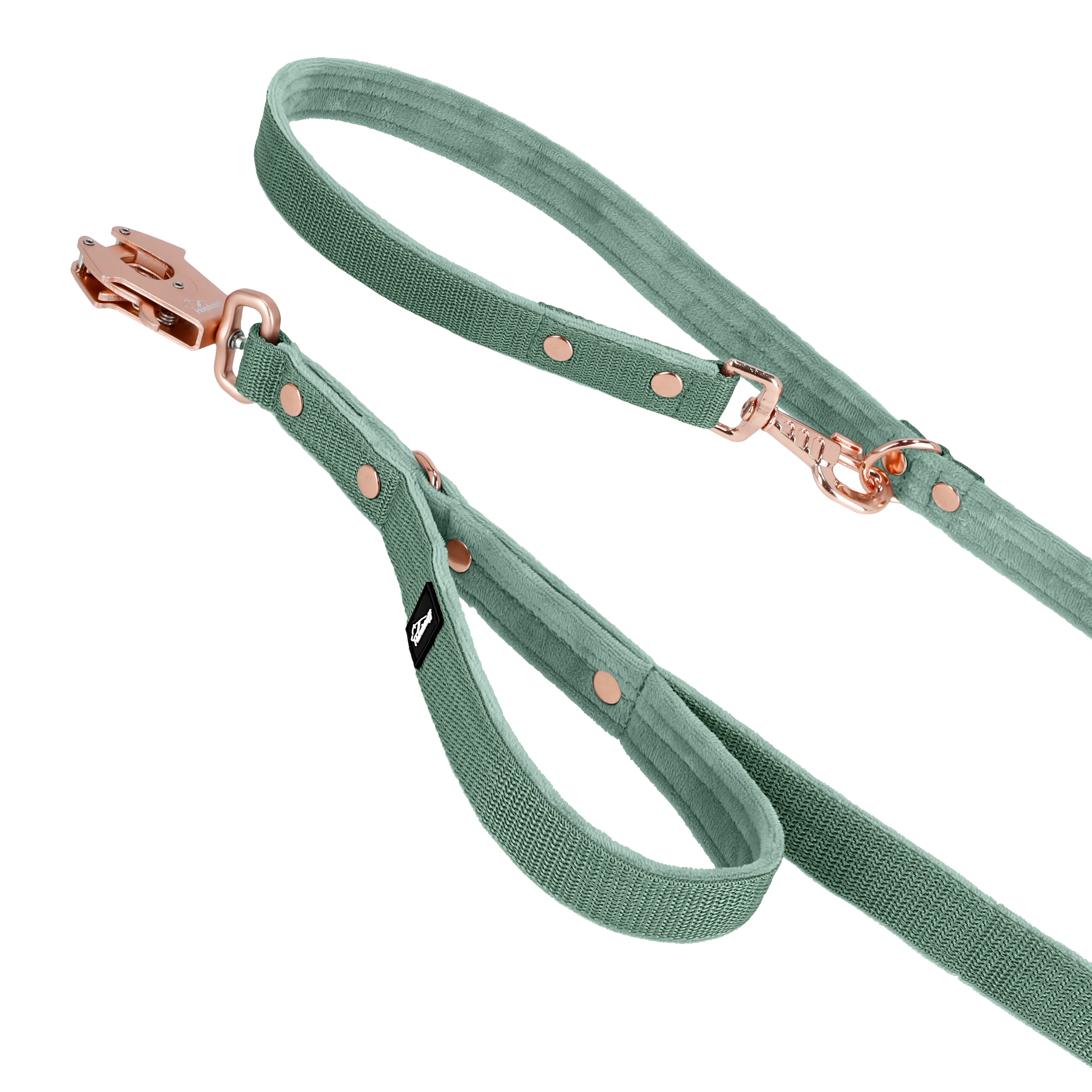 Multi Guard Leine Rose Edition Pastellgrün - Verstellbare Multi-Leine mit Extra-Griff