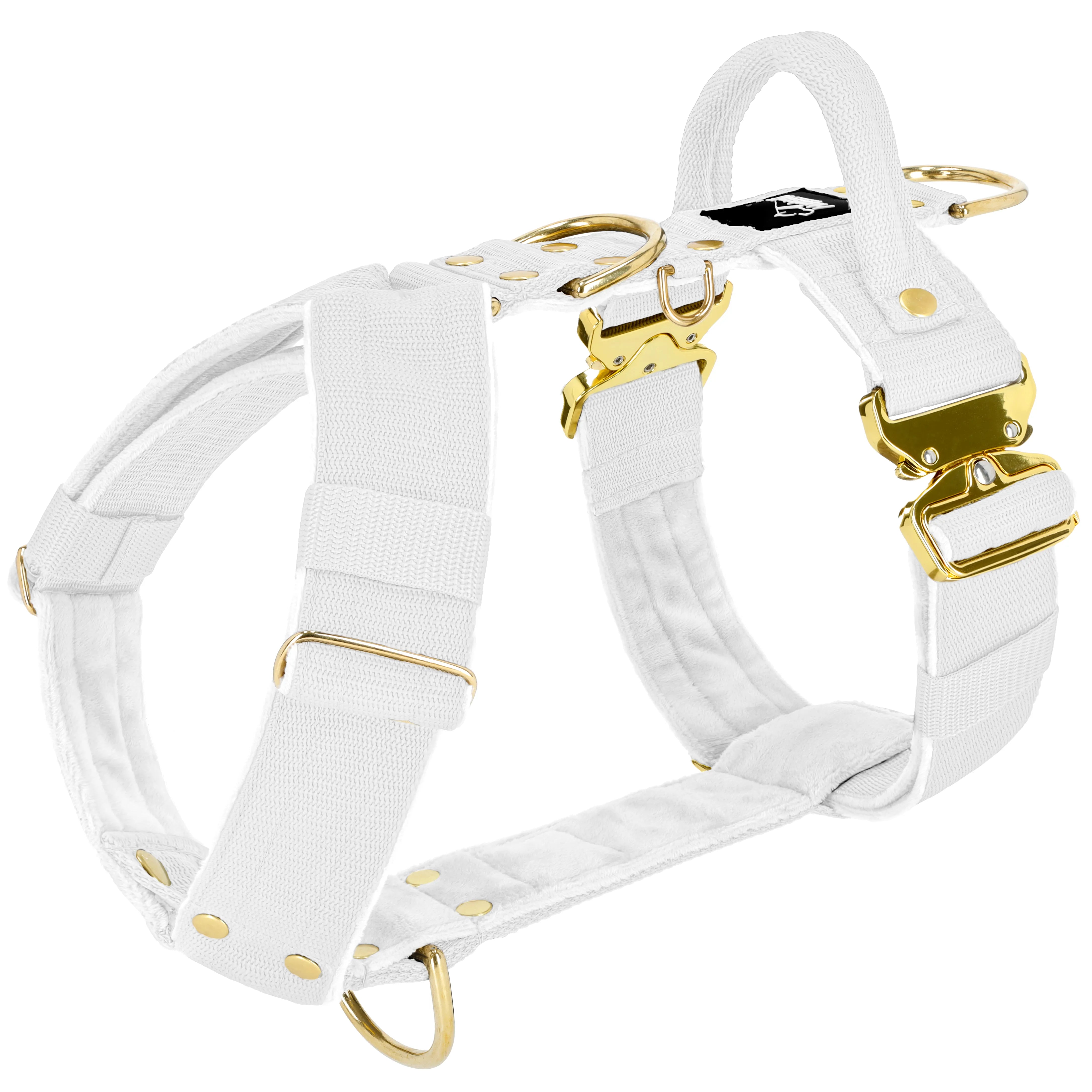 Easy Walk Extreme Gold Buckle White - Geschirr mit Schnellverschluss