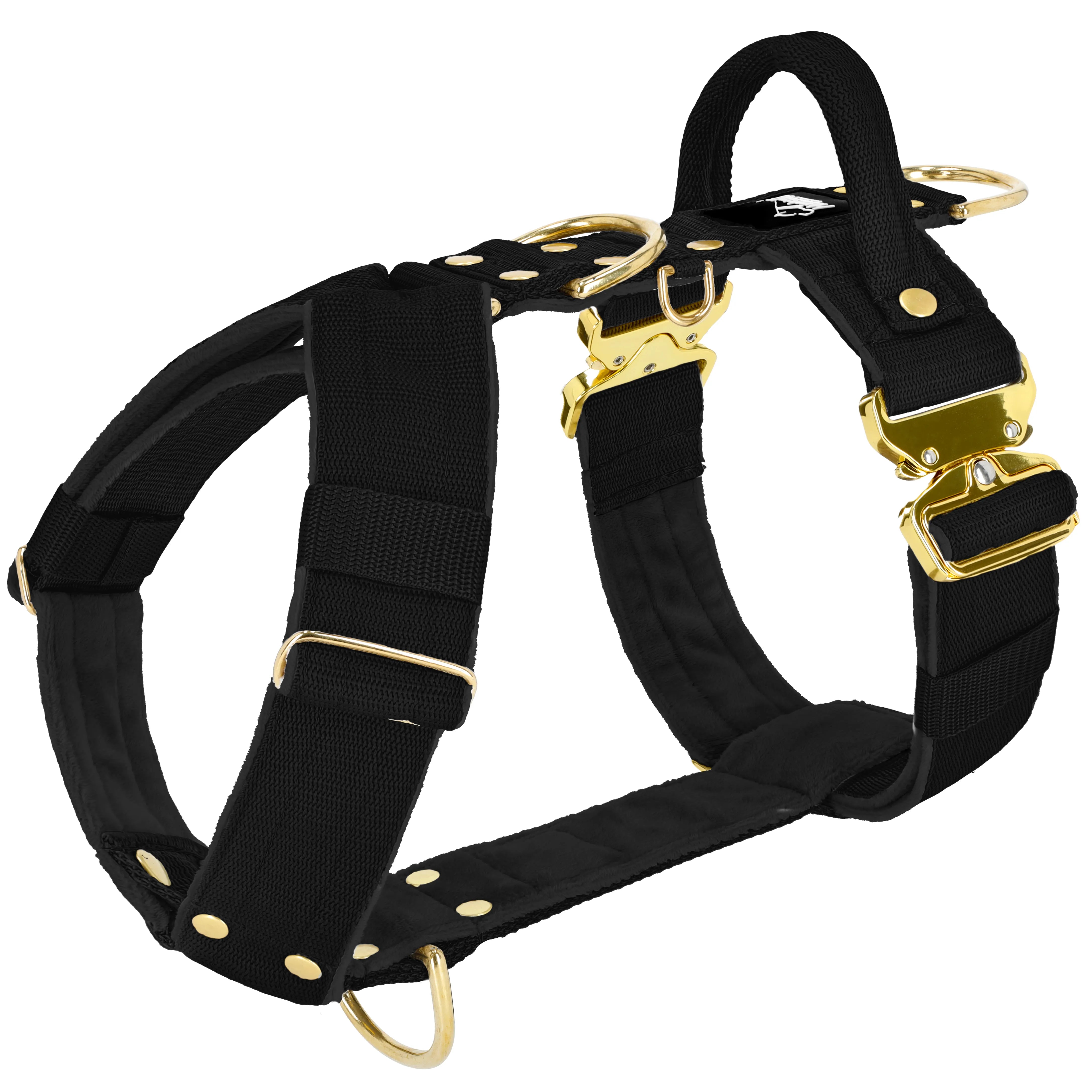 Easy Walk Extreme Gold Buckle Black - Geschirr mit Schnellverschluss