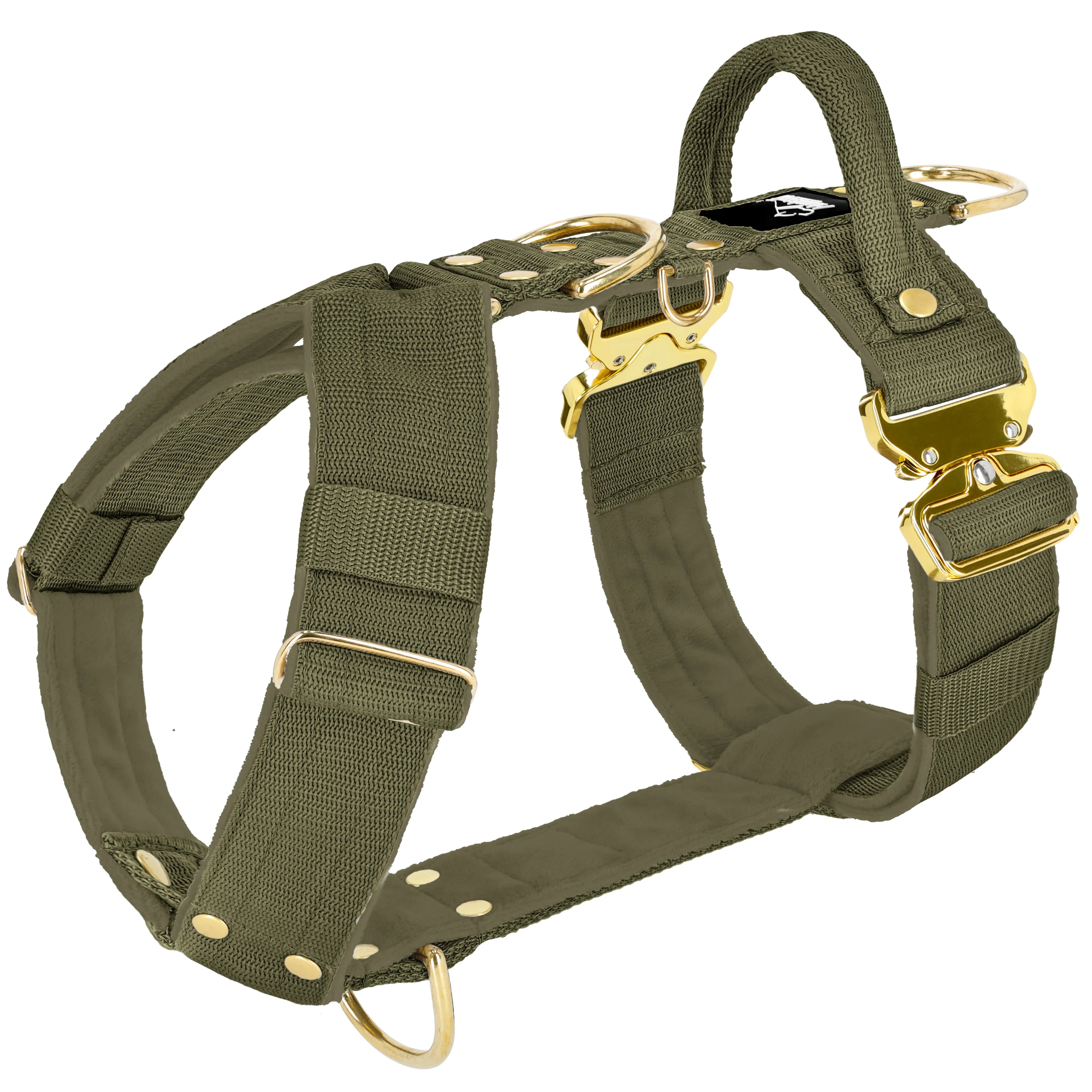 Easy Walk Extreme Gold Buckle Khaki - Geschirr mit Schnellverschluss