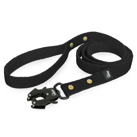 walk leash golden svart