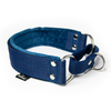 Martingale Navy Blue - Breites, gefüttertes Halbwürgehalsband