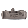 Velvet Coffee Brown - Hundebett mit Namen