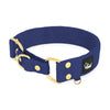 Martingale Golden Navy Blue - Breites, gefüttertes Halbwürgehalsband