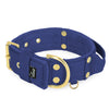 Grip Golden Navy Blue - Breite gefütterte Halskette mit Griff