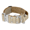 Extreme Silver Buckle Beige - Starkes und sicheres Halsband