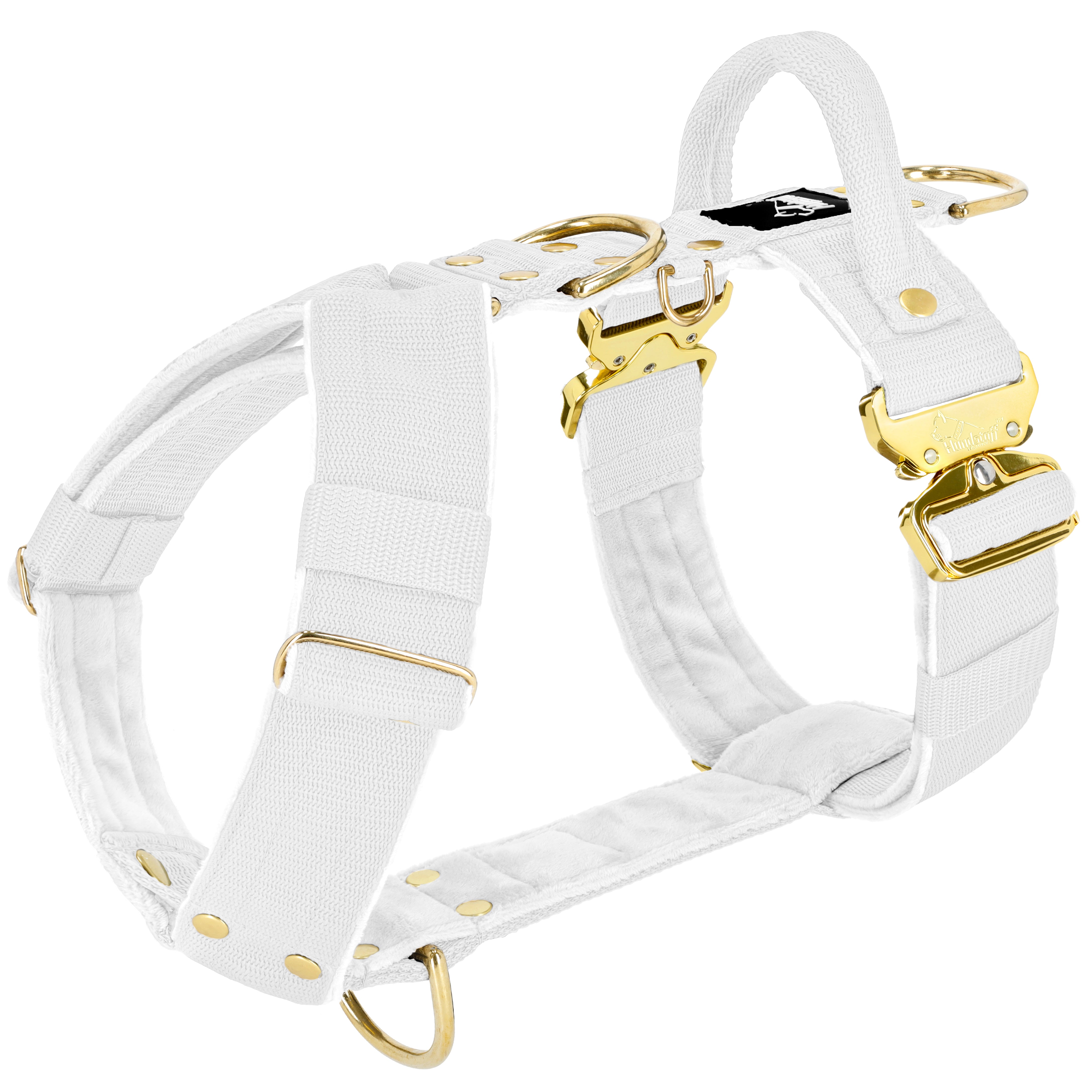Easy Walk Extreme Gold Buckle White - Geschirr mit Schnellverschluss