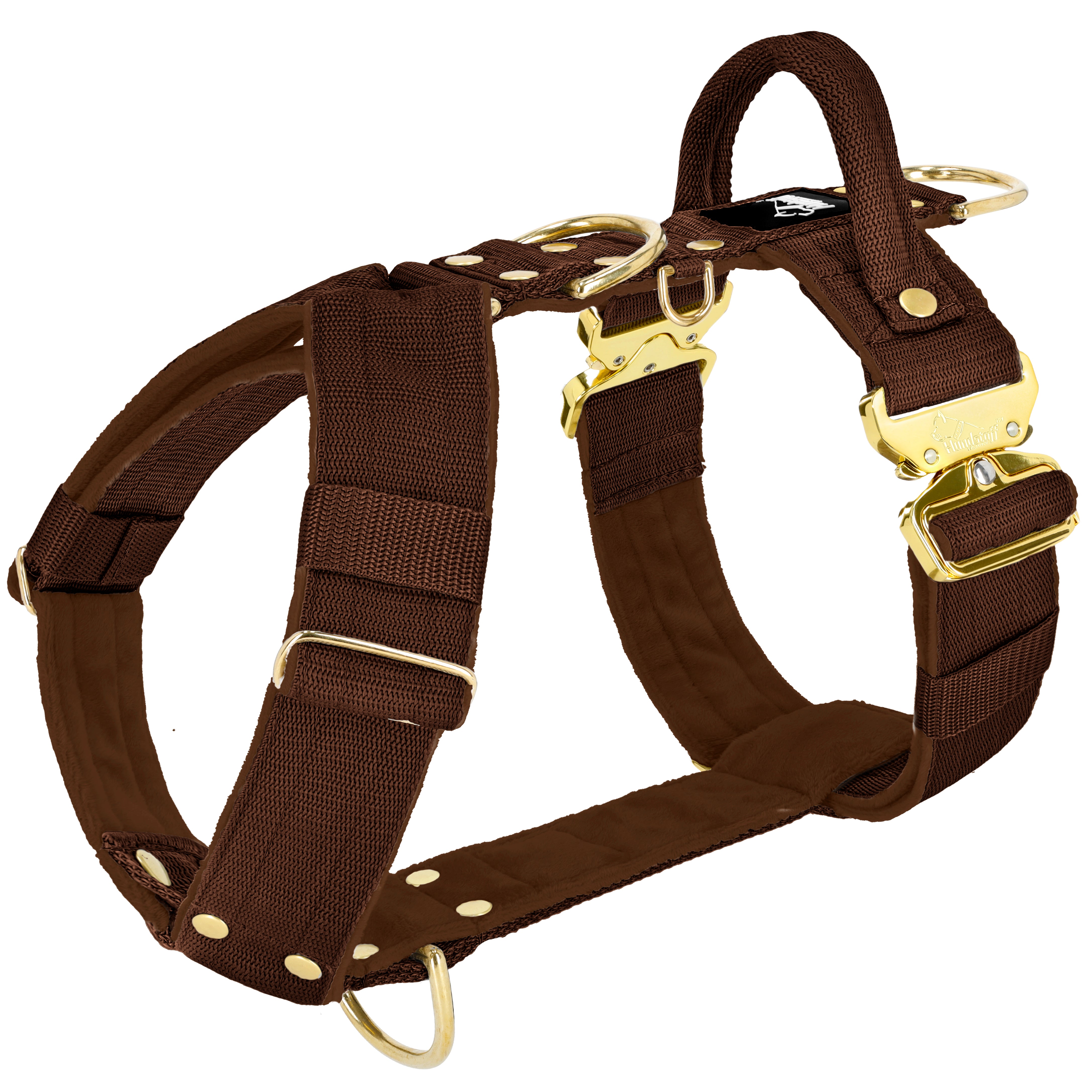 Easy Walk Extreme Gold Buckle Dunkelbraun - Geschirr mit Schnellverschluss