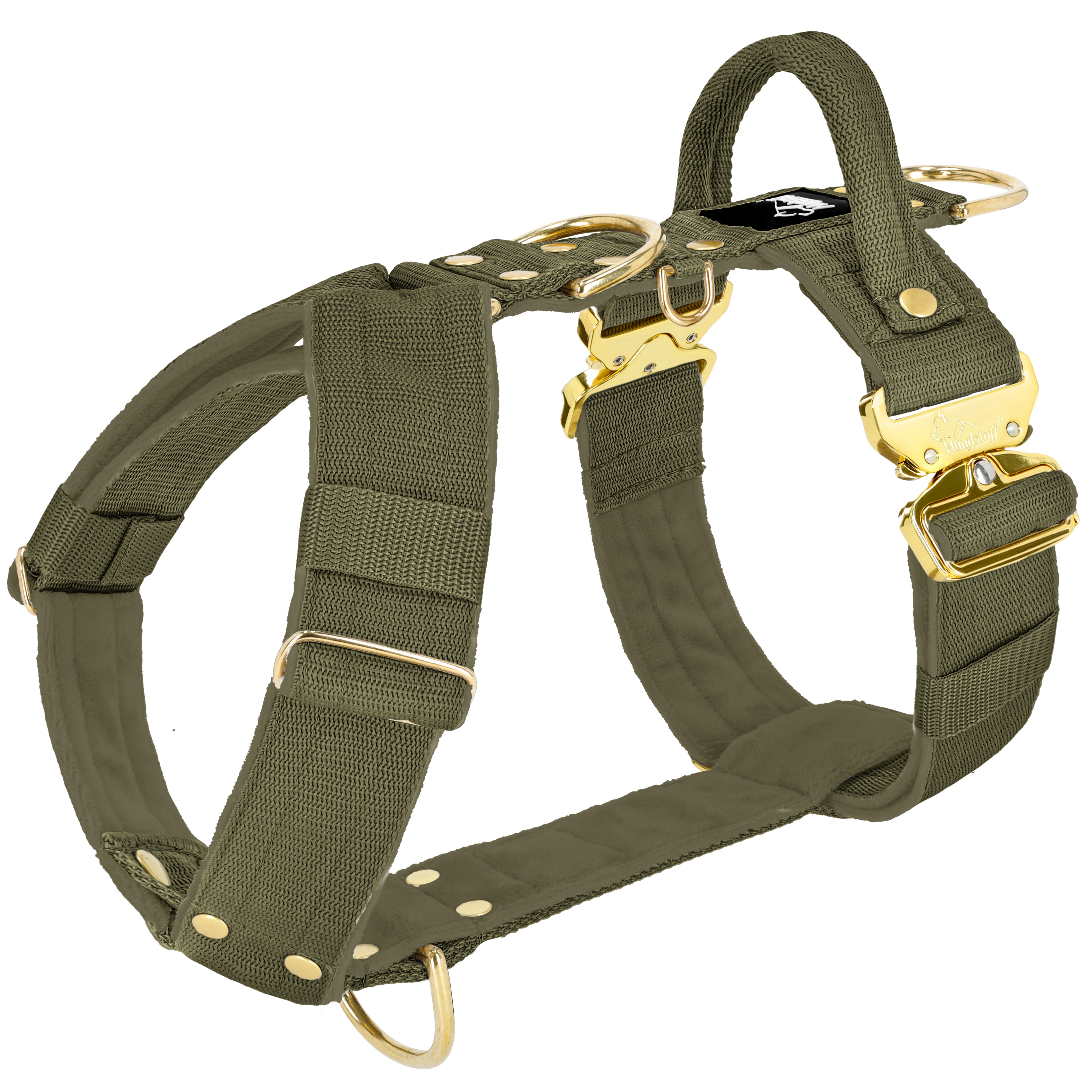 Easy Walk Extreme Gold Buckle Khaki - Geschirr mit Schnellverschluss
