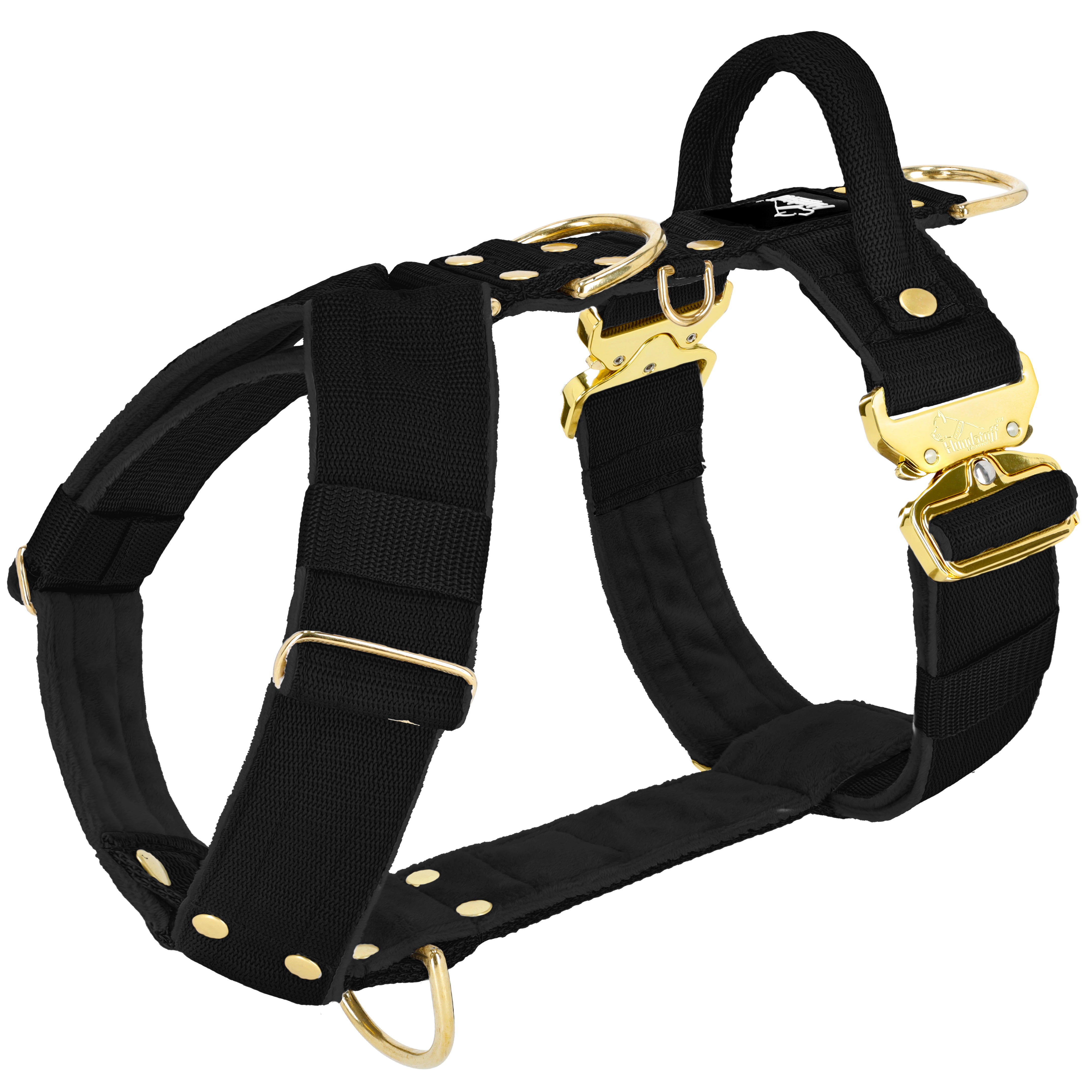 Easy Walk Extreme Gold Buckle Black - Geschirr mit Schnellverschluss