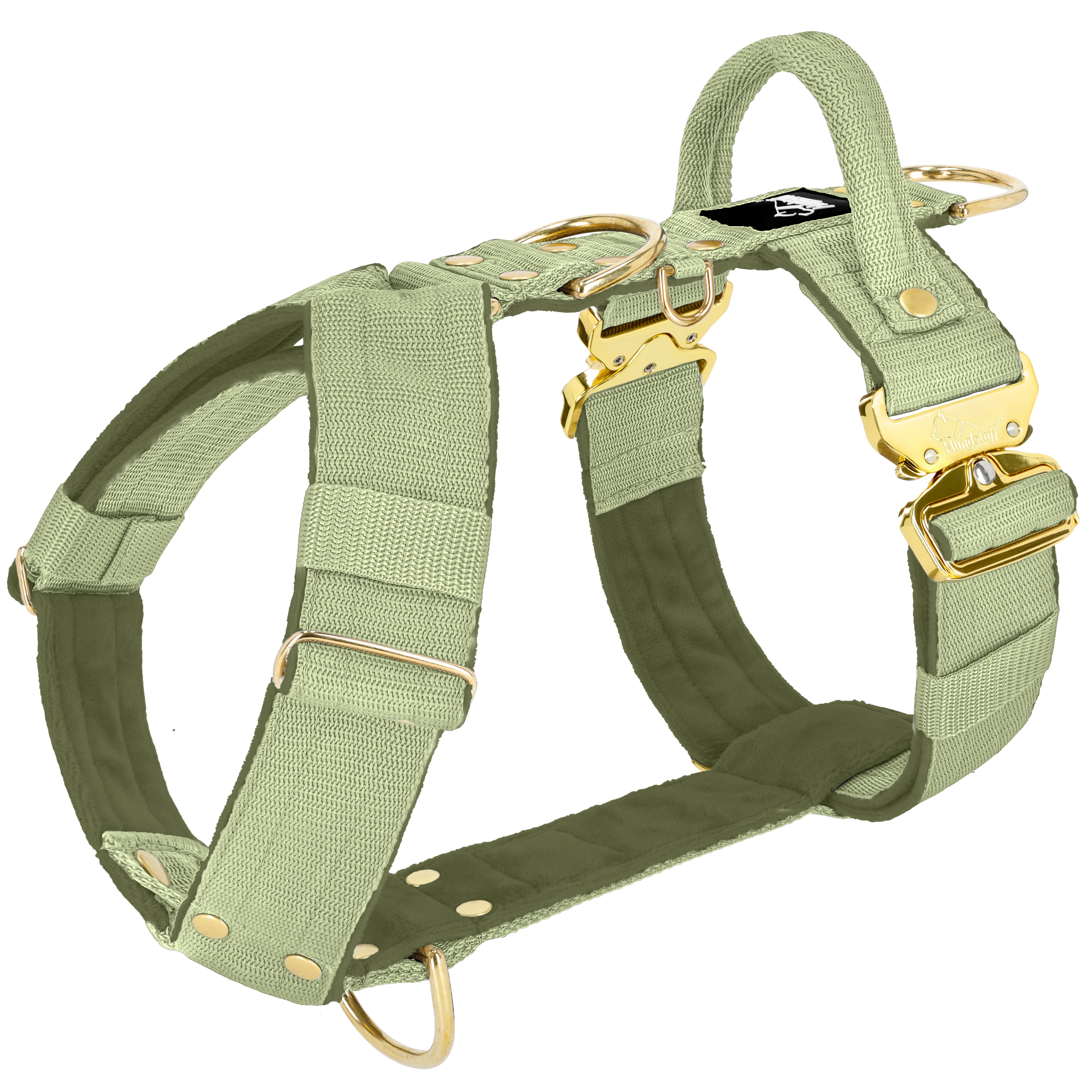 Easy Walk Extreme Gold Buckle Olive Green - Geschirr mit Schnellverschluss