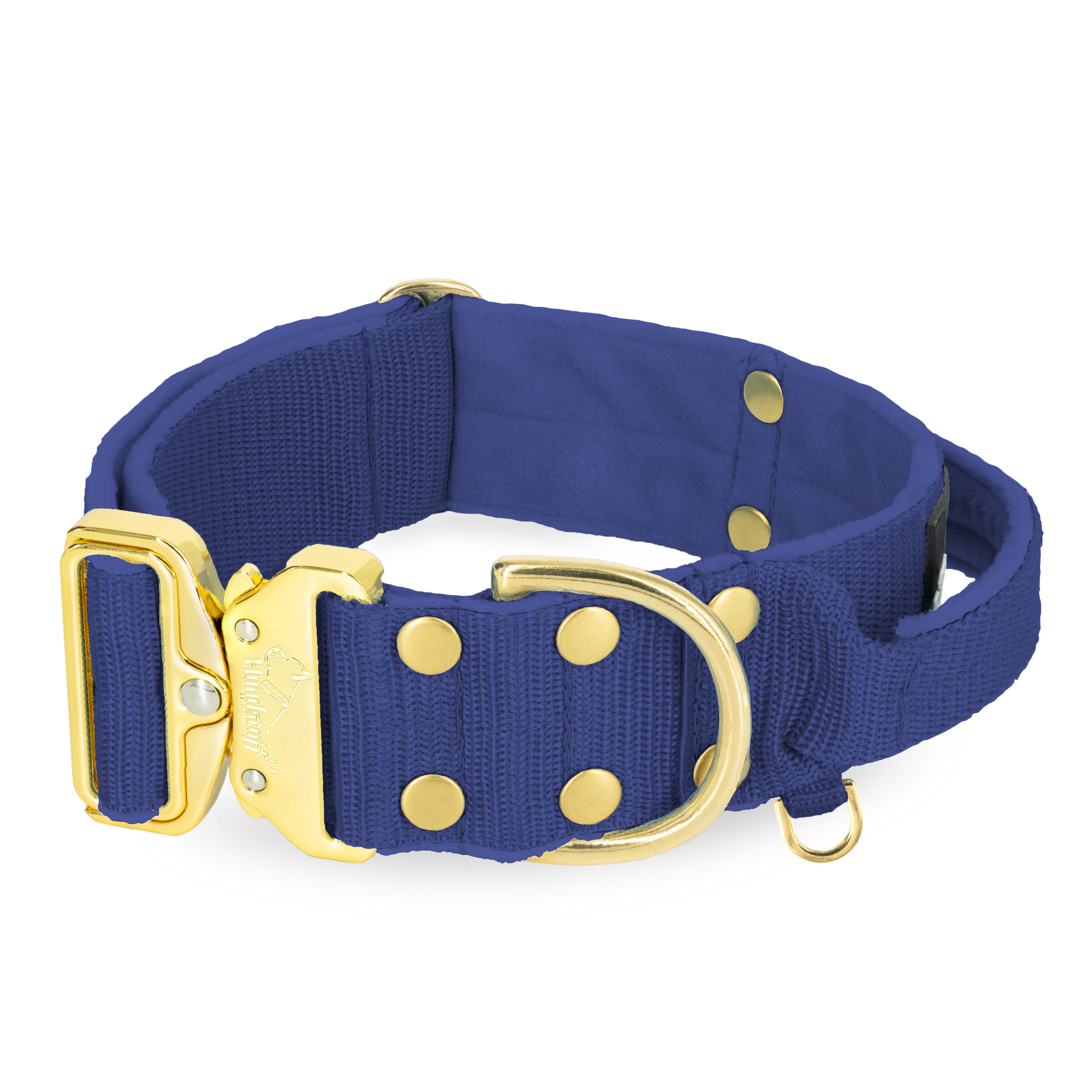 Extreme Gold Buckle Navy Blue -  Robustes und sicheres Halsband