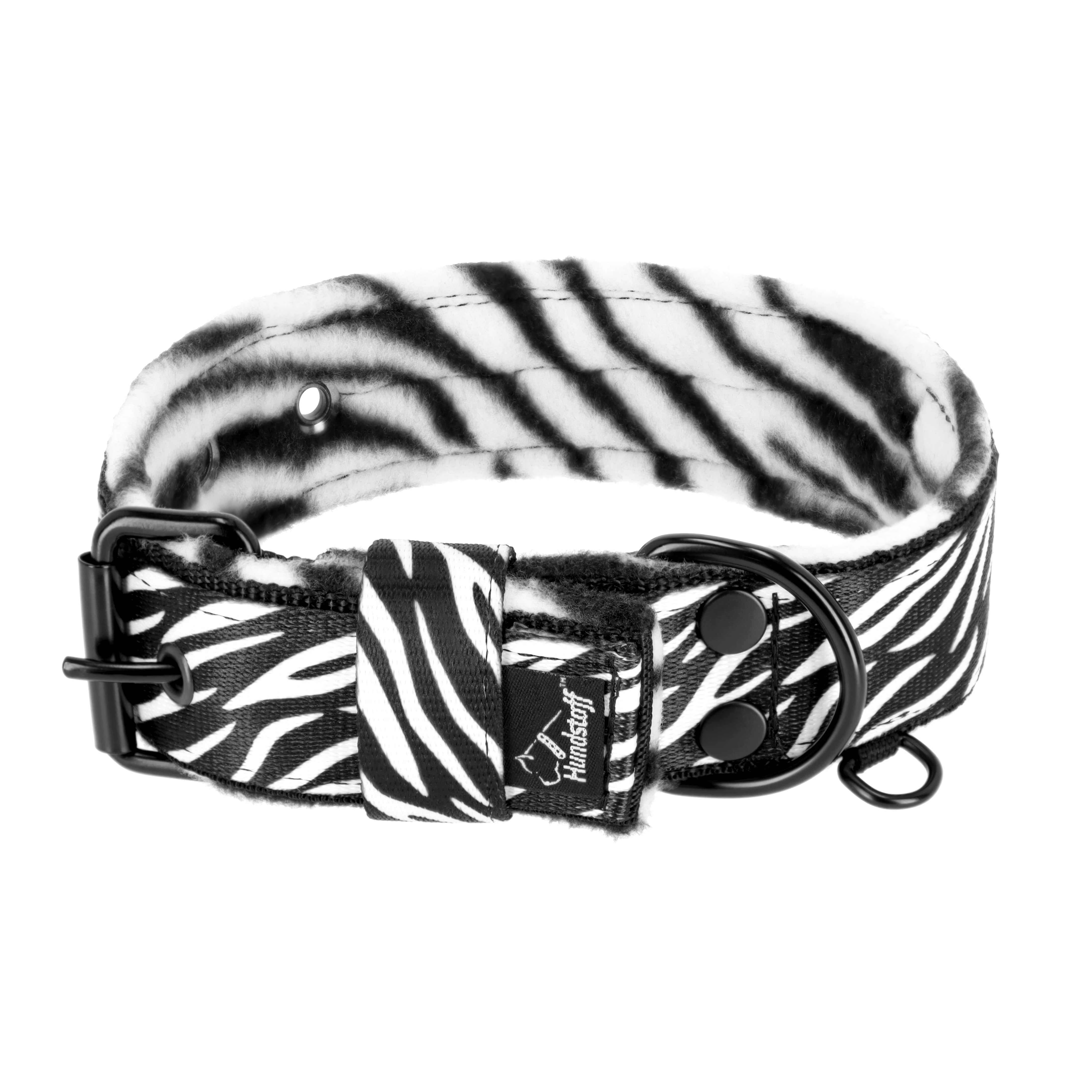 Active Comfort Zebra - Breites strapazierfähiges Hundehalsband mit Schnalle