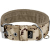 Active Comfort Camo Beige - Breites strapazierfähiges Hundehalsband mit Schnalle