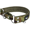 Martingale Camo Green - Breites, gefüttertes Hundehalsband mit halbem Würgegriff