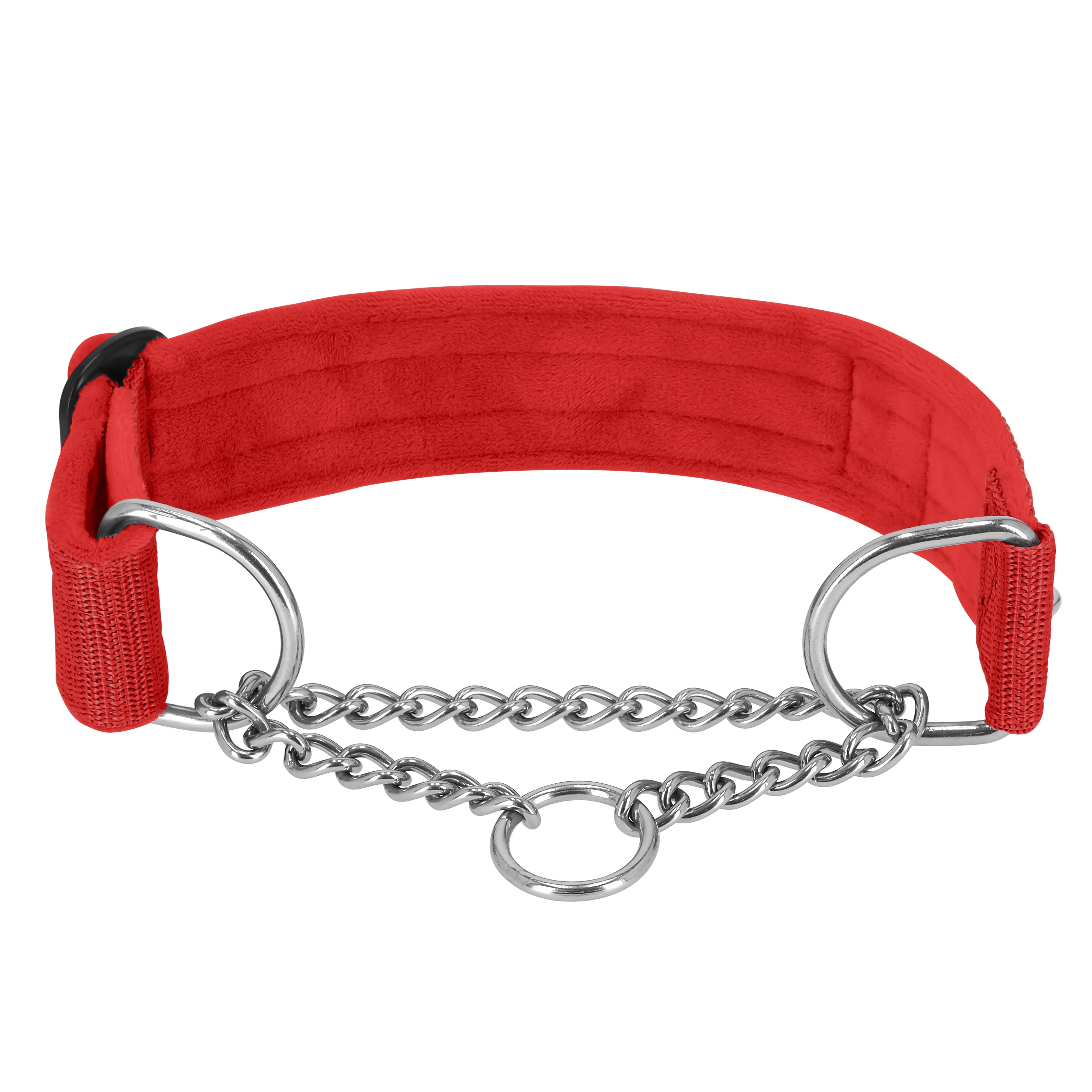 Martingale Chain Set Red  – Halsband & Leine